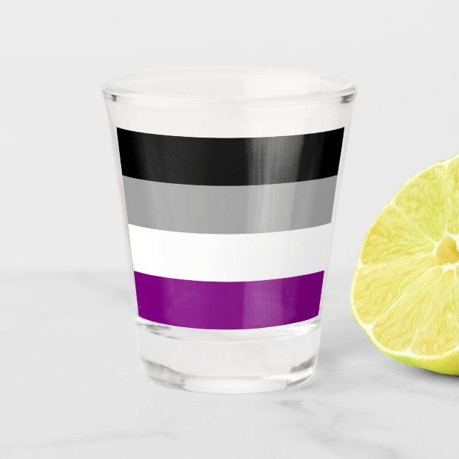 Asexual Flag Shot glass (Front)