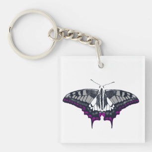 Asexual Flag Swallowtail Butterfly Key Ring