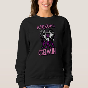 Asexual Gemini Zodiac Sign Birthday Horoscope Lgbt Sweatshirt