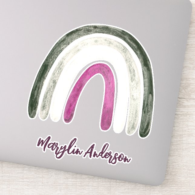 ASEXUAL HEARTS & RAINBWS CUSTOM MONOGRAM (Detail)