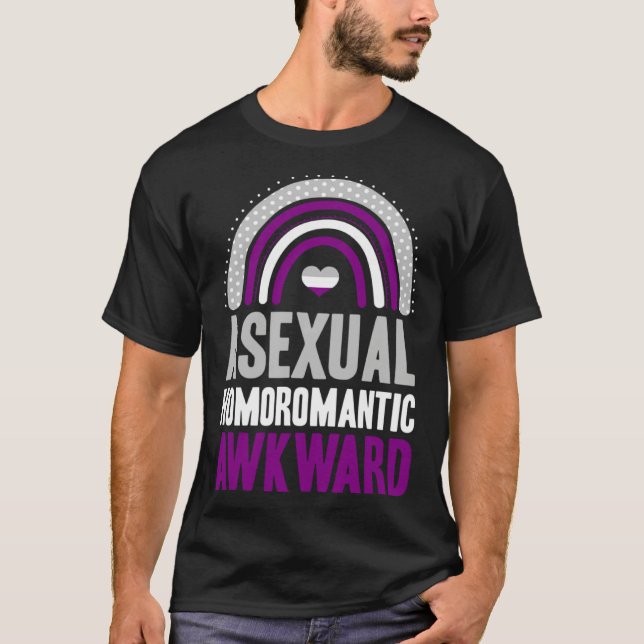Asexual Homoromantic Awkward Asexual Pride Bohemia T-Shirt (Front)