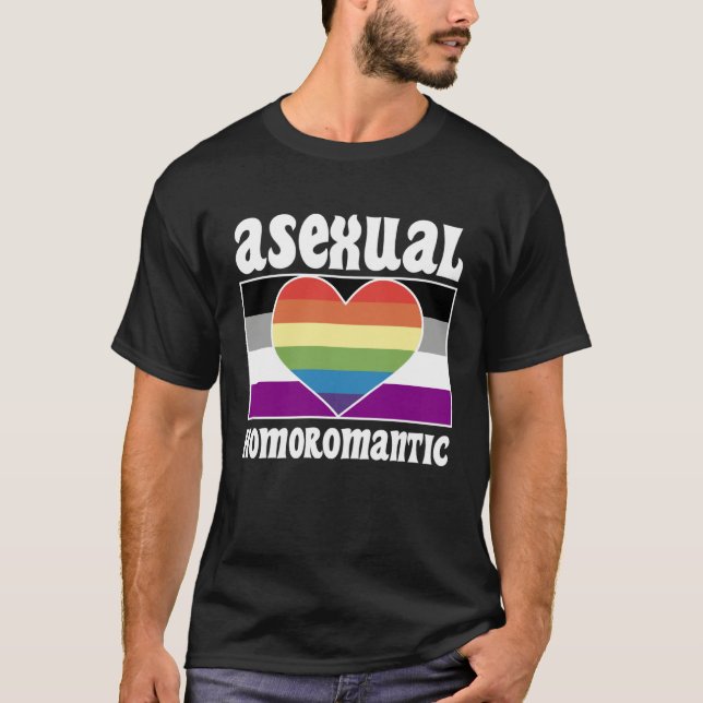 Asexual Homoromantic Pride Flag Cute  Ace Aestheti T-Shirt (Front)