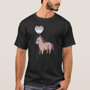 Asexual Horse Lgbtqia Pride Flag Horseback Riding T-Shirt