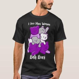 Asexual I Love Man Woman Both Bear Asexuality Ace T-Shirt