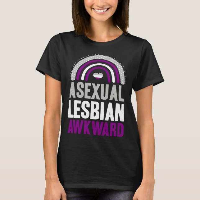 Asexual Lesbian Awkward Asexual Pride Bohemian Rai T-Shirt (Front)