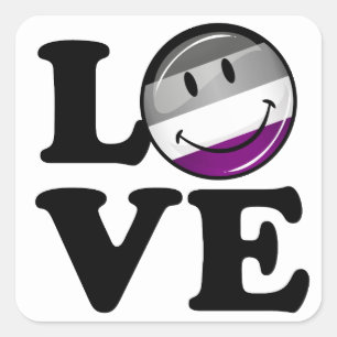 Asexual Love Pride Flag Square Sticker