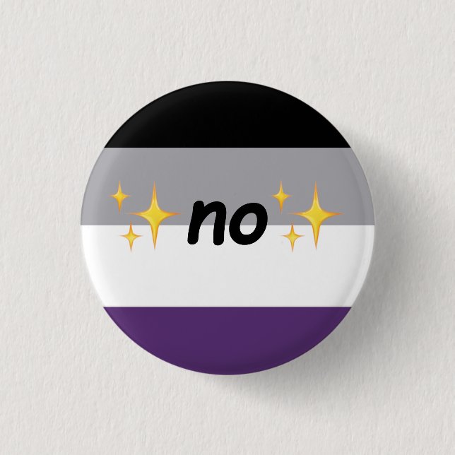 Asexual "no" - pride pin (Front)