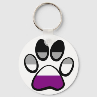 Asexual Pawprint Key Ring