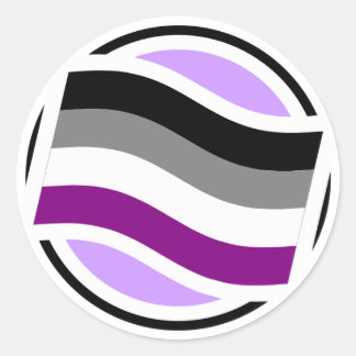 Asexual Pop-Up Definition Icon Sticker