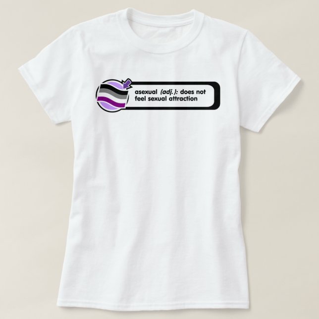 Asexual Pop-Up Definition Shirt (Design Front)