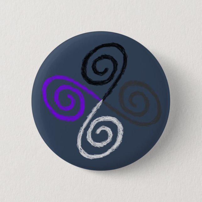 Asexual Pride 6 Cm Round Badge (Front)
