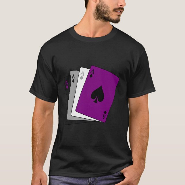 Asexual Pride Ace Card Lgbtqa T-Shirt (Front)