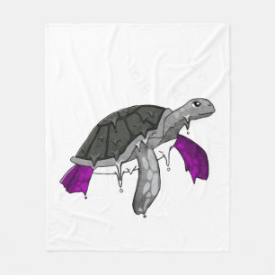 Asexual Pride Ace Flag Sea Turtle Subtle LGBTQ Fleece Blanket
