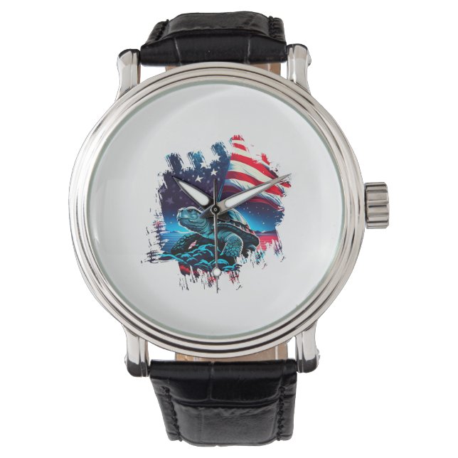 Asexual Pride Ace Flag Sea Turtle Subtle LGBTQ Watch (Front)