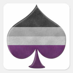 Asexual Pride Ace Symbol Square Sticker