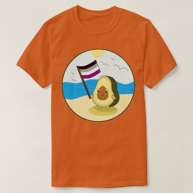 Asexual Pride Avocado T-Shirt (Design Front)