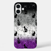 Asexual Pride Black Cat - Mystical Witchy