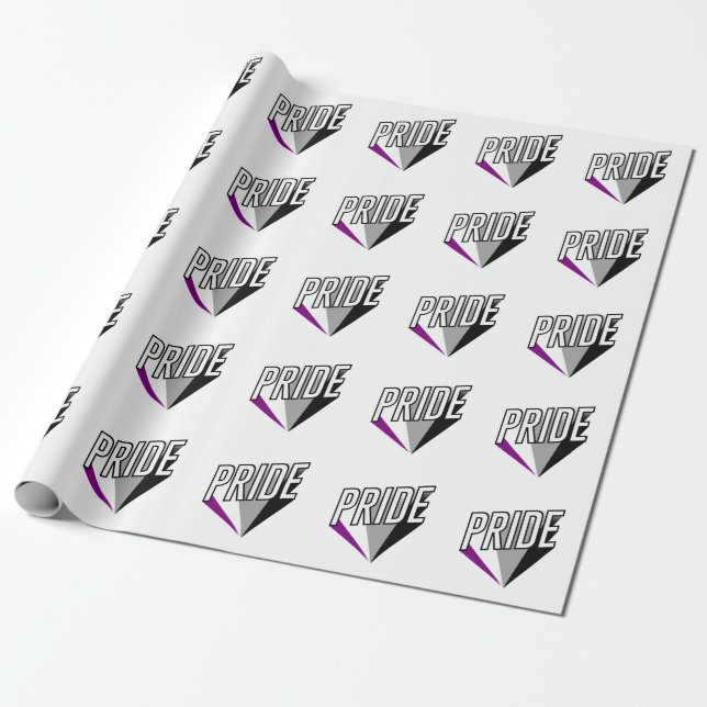 Asexual Pride Burst Wrapping Paper (Unrolled)
