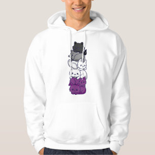 Asexual Pride Cat LGBT Stuff Flag Kawaii Cute Cats Hoodie
