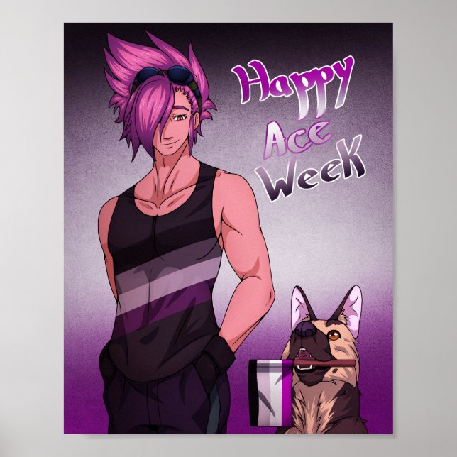 Asexual Pride Colours Poster (Front)