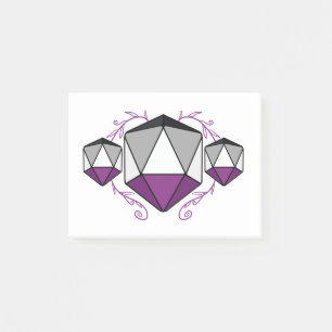 Asexual Pride Dice Post-it Notes
