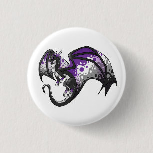 Asexual Pride Dragon 3 Cm Round Badge