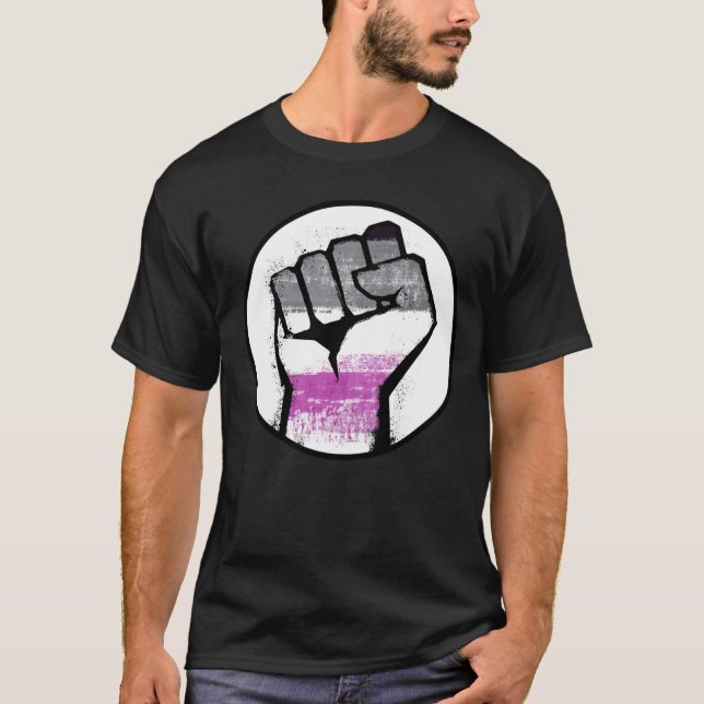 Asexual Pride Fist T-Shirt (Front)