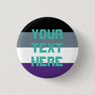 Asexual pride flag 3 cm round badge