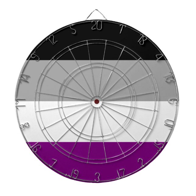 Asexual Pride Flag (Ace) (Asexuality) Dartboard (Front)
