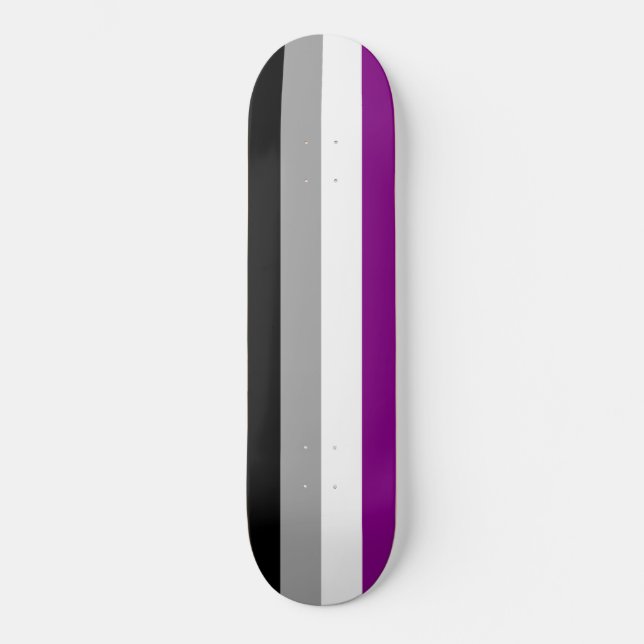 Asexual Pride Flag (Ace) (Asexuality) Skateboard (Front)