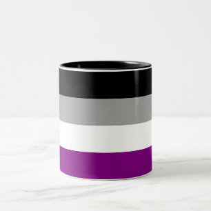 Asexual Pride Flag (Ace) (Asexuality) Two-Tone Coffee Mug