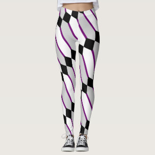 Asexual Pride Flag Art by EelKat Wendy C Allen Leggings