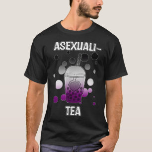 Asexual Pride Flag AsexualiTea Boba Tea Funny Quot T-Shirt