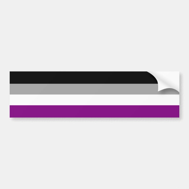 Asexual Pride Flag Bumper Sticker (Front)