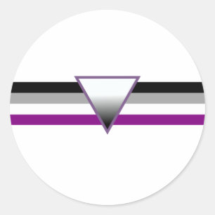 Asexual Pride Flag Classic Round Sticker