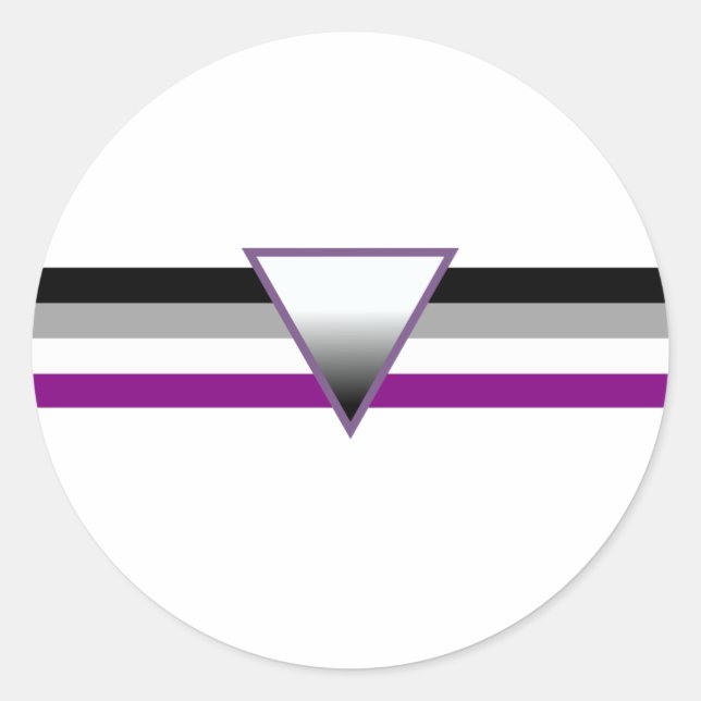 Asexual Pride Flag Classic Round Sticker (Front)