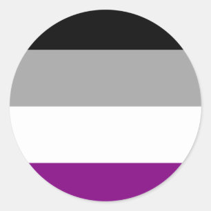 Asexual Pride Flag Classic Round Sticker
