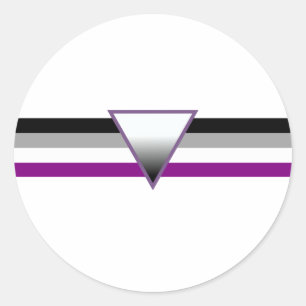 Asexual Pride Flag Classic Round Sticker