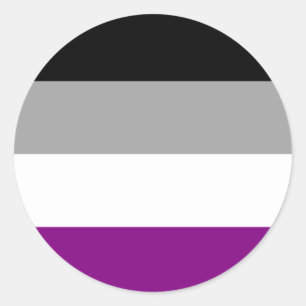 Asexual Pride Flag Classic Round Sticker