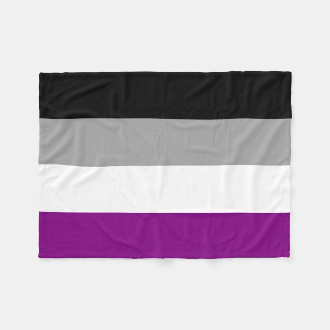 Asexual Pride Flag Fleece Blanket (Front (Horizontal))