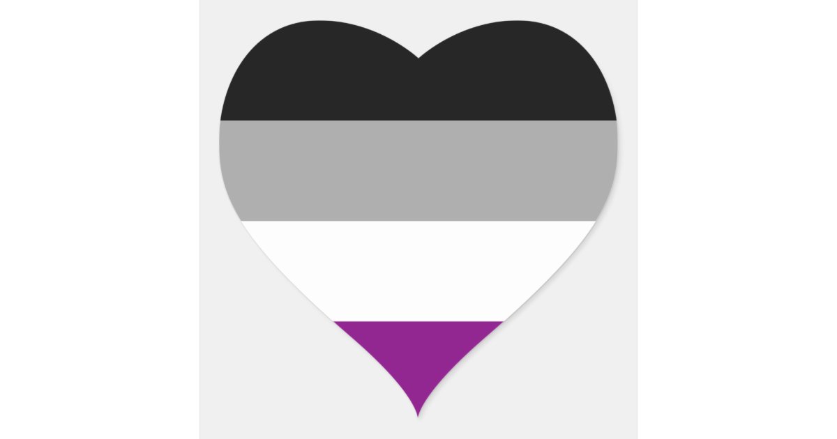 Asexual Pride Flag Heart Sticker Zazzle 