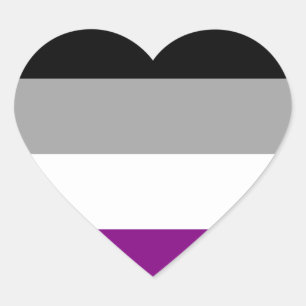 Asexual Pride Flag Heart Sticker