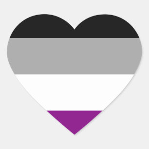 Asexual Pride Flag Heart Sticker