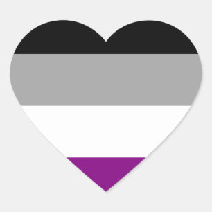 Asexual Pride Flag Heart Sticker