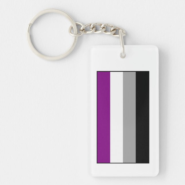 Asexual Pride Flag Key Ring (Front)