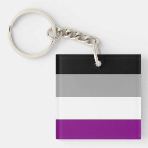 Asexual Pride Flag Key Ring