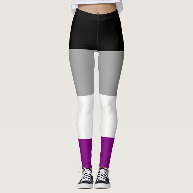 Asexual Pride Flag Leggings (Front)