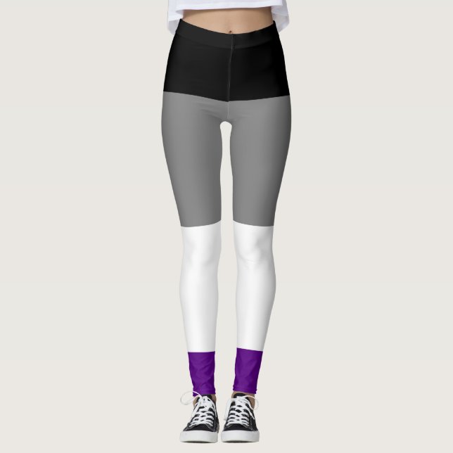 Asexual Pride Flag Leggings (Front)