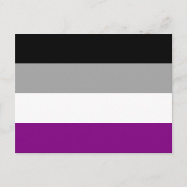 Asexual Pride Flag LGBTQ Postcard (Front)
