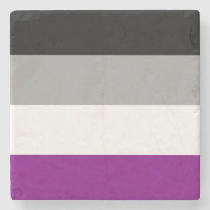 Asexual Pride Flag LGBTQ Stone Coaster